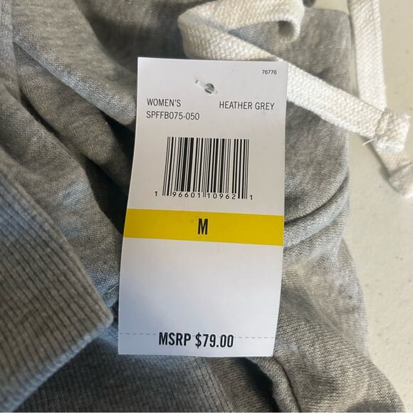 Spyder Gray Hoodie Full Zip Sweater Cotton Polyester Womens Size Medium NWT - Picture 5 of 5